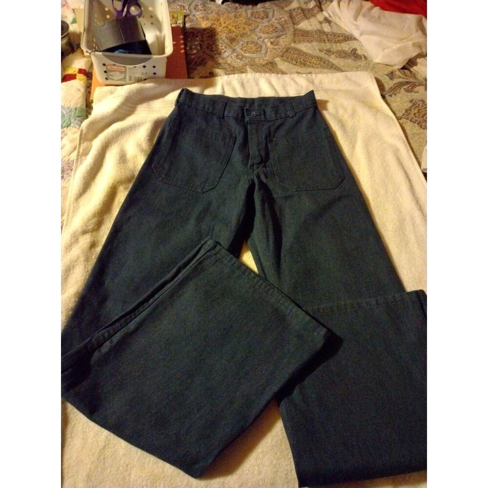 NAVDUNGAREE 80's utility trousers 26" waist USA 65% cotton 36" hips